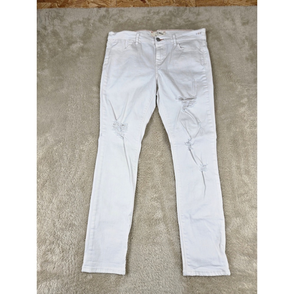 Dittos Womens White Distressed Skinny Jeans Size‎ 30